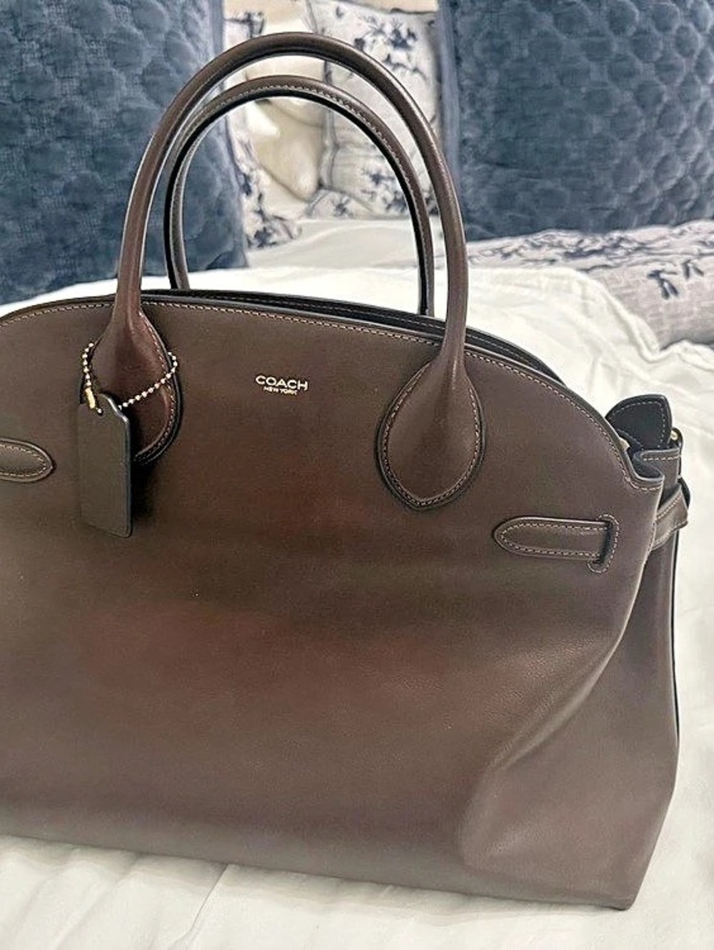 Coach Empire Carryall Bag 40Leather Satchel Brown